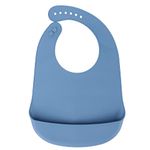 Ndola Elderly Adult Silicone Bibs Crumb Catcher Resistant for Disabled Dementia Patients Eating Meal Clothing Protector