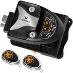 Carmtek - RV Keyless Entry Door Lock Latch Handle | RV Door Lock with Deadbolt, Keypad and Fob | Keyless RV Door Handle for Travel Trailer Camper, Made of Zinc Alloy (Back/Front)