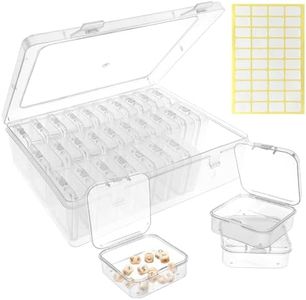 Egaageoi 31Pcs Bead Organizer Box with Labels – Durable Bead Storage System for Home Organization, Personal Crafting, Travel Use, Small Item Sorting, Jewelry Supplies and Workspace Utilization