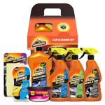 Armor All 7-Piece Car Cleaning Kit, Includes Glass Cleaner, Jumbo Sponge, Car Wash & Wax, California Scents Can Car Air Freshner, Wheel & Tyre Cleaner 500ml, Insect Remover and Microfibre Cloth