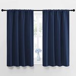 NICETOWN Room Darkening Curtains - Blackout Curtains Light Filtering Panel Privacy Protected Window Panels (W42 x L54 -Inch, Navy Blue, 2 Panels)