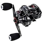 RUNCL Baitcasting Fishing Reel REMIEL, Baitcaster - Seamless Magnetic Brake System, 7.5:1 Gear Ratio, 10+1 Stainless Steel Ball Bearings, Sealed Drag, Lengthen Handle (Red, Right)