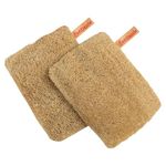 Omidazzle Natural Sun Dried Bath Loofah, Body Sponge & Scrubber for Men & Women | Organic Luffa for Bath Shower Skin Exfoliation (Pack of 2)