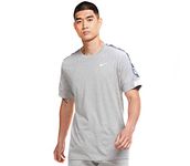 Nike M NSW Repeat T-Shirt SS, DK Grey Heather DK Grey Heather/Black