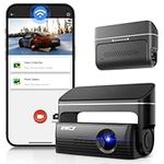 IIWEY WIFI Dash Cam Front 1080P Mini Car No-screen Hidden Dashboard Recorder with Super Night Vision, Lens 360° Rotation, App Control for Car, capacitor, G-sensor, Parking Monitor