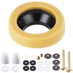 MENNTY Toilet Wax Ring Replacement Kit for 3-Inch or 4-Inch Floor-Mounted Toilet Drain Pipe, Wax Ring for Toilet Base with Brass Bolt