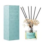 L'odeur Vill Reed Diffuser Set, 6.7 oz(200ml) White Jasmine Scented Diffuser with 6 Oil Diffuser Sticks, Home Fragrance Essential Oil Reed Diffuser for Home Large Rooms Bathroom Shelf Decor