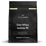 THE PROTEIN WORKS - Diet Whey Protein Isolate 90 | Whey Isolate Protein Powder | Low Calorie Protein Shake | 40 Servings | Cookies 'n' Cream | 1kg