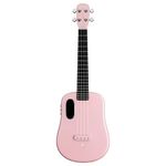 LAVA U Carbon Fiber Ukulele with Effects FreeBoost Electric Ukulele with Case Pick and Charging Cable (26 inch, Sparkle Pink)