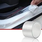 Clear Car Protection Film, Car Paint Protection Film, Car Bumper Protector Film Door Sill Protectors Self Adhesive Paint Protection Film Car Scratch Protection Film for Most Cars (10CM x 10M)