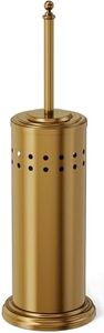 DOWRY Anti-Hand Off Toilet Plunger with Holder for Bathroom,Powerful Efficient Force Suction Cup,Heavy Duty, Deep Cleaning, Gold Brushed