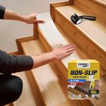 Transparent Stair Treads for Wooden Steps Indoor 18-Pack - Clear 24" x 4" Step Grips for Stairs - Non Slip Step Strips for Wood - Adhesive Tread Indoor Pets Dogs - Anti Slip Tape by Thunder Grip