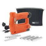 Tacwise 1586 140-180EL Cordless 12V Staple/Nail Gun with Storage Bag, 200 Staples & Nails, Uses Type 140 180 Nails, Orange / Black