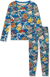 Cuddl Duds Boys Thermal Underwear Set - Spiderman, Pokemon, Minecraft, Super Mario Designs - Kids Long John Base Layer