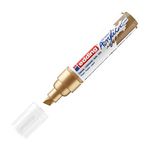 edding 5000 acrylic marker broad - gold - 1 waterproof acrylic paint marker - chisel nib 5-10 mm - acrylic paint pen for drawing on canvas, art paper and wood - acrylic markers for pebbles