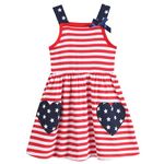 CM-Kid Little Girls Dress Summer Toddler Girl Clothes 4th of July Dress Kids 2-8 Years, 03# Heart Embroidery, 2-3T