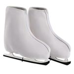 ALNKDH Boot Covers for Skates- Insulated Neoprene Warm Skate Covers for Ice Skating and Figure Skates,Protect and Be Performance Ready for Ice Skating, Roller Skates (White, S)