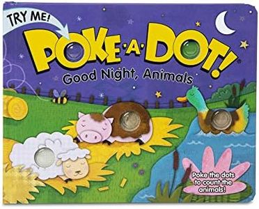 Melissa & Doug Children's Book | Poke-a-Dot: Goodnight, Animals | Educational Board Book with Buttons to Pop | 3+ | Gift for Girl or Boy
