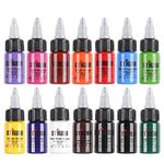 Stigma Tattoo Ink Set 15 ml 1/2oz 14 Bottles Tattoo Pigment Set 14 Color Primary Tattoo Ink Set Tattoo Supplies TI4003-15-14