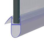 Shower Seal for Screens, Doors or Panels | Fits 4, 5 or 6mm Glass | Round Bubble Shape Seals Gaps of Up to 15mm | 80cm, 90cm, 140cm or 2m Long | Includes Side Deflector | SEAL051 (80cm)