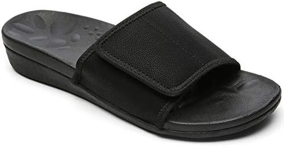 MEGNYA Orthopedic Slides Sandals for Women, Comfortable Plantar Fasciitis Sandals for Flat Feet, High Arch Support Walking Slides with Adjustable Straps 20ZGOR05-1-W1-8