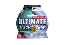 Duck Tape Ultimate Cloth Tape White 50mm x 25m. The ultimate high strength waterproof gaffer and duct adhesive cloth repair tape