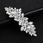 E EMZHOLE Hair Barrettes Crystal Hairpin for Women and Girls Flower Design Rhinestone Hair Clips Bridal Bridesmaid Hair Accessories (01) (01)