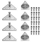 X AUTOHAUX 8 Set Ball Studs Mounting Bracket for Car with 24 Screws Silver Tone