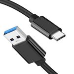 USB C Cable [2Pack-6ft] USB to USB C 3.1/3.2 Gen 2 Cable, 10Gbps High Speed Data Transfer & 60W 3A Type C Fast Charging Cord for iPhone15 Pro, Samsung S22/S21/S20/S10/Note 20, Pixel 7/6/5, LG V40, PS5