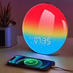 Aurora Light, Wake Up Light Sunrise Simulation Alarm Clock for Kids, Heavy Sleepers, Bedroom, Sleep Aid, Dual Alarms, FM Radio, Snooze, Nightlight, Daylight, Natural Sounds, Ideal for Gift