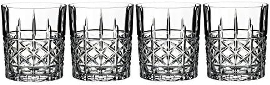 Waterford Marquis Brady 40018563 DOF Tumbler, Set of 4, Crystal, 10.2cm, Double Old Fashioned