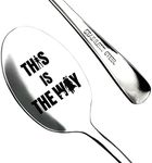 THIS IS THE WAY Spoon Gag Gifts for Fans Kids Family Friends, Engraved Teaspoon 20 Gift Ideas Birthday Present for Men/Women Mandalorian Star Wars Geek Gift