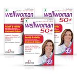 WELLWOMAN 50+ Multivitamins For Women Over Age 50 Years With Vitamins, Iron, Calcium, Amino Acids To Support Menopausal Symptoms, Maintain Energy, Vision & Heart Health|30 Tablets(Pack Of 3)