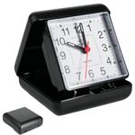 Travel Alarm Clock Folding Design,Travel Clocks Non Ticking Glow In The Dark,Silent Clock,With Clear Numerals,Durable Protective Case,Lightweight Portable Alarm Clock For Bedside,Desk Or T-ravel
