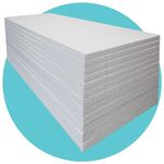 Triplast Expanded Polystyrene Foam Sheets EPS 70 (24 Sheets, 2400 x 1200 x 25mm Each) - Wall & Floor Insulation Board (BBA Certified) - Box Lining & Packaging Foam Board - Arts & Craft Foam Blocks