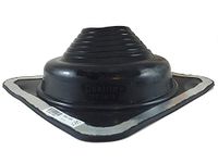 Dektite Square Base Pipe Flashing Boot: #5 (DFE105B) Black Square Base EPDM Flexible Pipe Flashing Dektite (for OD Pipe Sizes 4" - 8") Roof Jack Pipe Boot Pipe Flashing