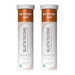 HealthKart hk vitals Glutathione (Watermelon, 15 Effervescent Tablets) | L-Glutathione Tablets with Vitamin C & E | For Skin Glow & Hydration (Pack of 2)