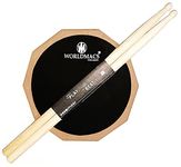 WORLDMACS ''STONY'' (HARDER FRONT SURFACE) 8'' INCHES (POLYGON) 2 SIDED 3 SURFACE ADVANCED DRUM PRACTICE PAD WITH BAG AND DRUMSTICKS