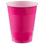 Amscan Bright Pink Plastic Cups - 1