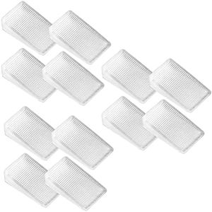 TEHAUX Transparent Table Shims, Furniture Level Wedges Multi-Function Furniture Pads Inclined Furniture Leveling Shims for Doors Tables Chairs Beds (12pcs, 5 * 3 * 1cm)