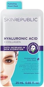 Skin Republic Hyaluronic Acid & Collagen Hydrating Face Mask | Helps With Fine Lines And Wrinkles | For Long Lasting Hydration & Younger Looking skin (Pack of 1)