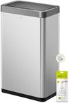 EKO Mirage X 80L Motion Sensor Bin, Large Automatic Touchless Stainless Steel Rubbish Bin with Soft-Close Lid, Hands-Free Smart for Kitchen, Home, Office, Commercial Use