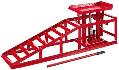 Arebos Rampa hidráulica Ajustable | Gatos para Coche | Soportes de Ejes | Rampas de Carga para vehículos | 2 T | de Levantamiento y Carga | Regulable en Altura de 270 a 375 mm