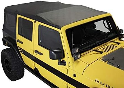 King 4WD Replacement Soft Top - Black Diamond compatible for a JK 4 Door 2010-2018 Jeep Wrangler Unlimited