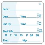 DayMark Safety Systems DissolveMark IT112437, Item/Date/Use by/Shelf Life Dissolvable Label, 2" x 2" (Roll of 250)