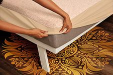 CASA-NEST Waterproof Double Bed Matress Protector,Size 72x78 Inch,Waterproof Fitted Mattress Protector Fit Upto 12 Inch (Beige)