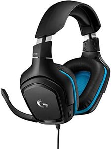 Logitech G431 with 7.1 Surround Sound, DTS X 2.0, 50 mm Audio Drivers, USB and 3.5 mm Jack, Flip-to-Mute Mic Wired Over Ear Headphones with Mic for PC - Black