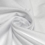 Plain White 100% Cotton Winceyette Fabric (Per Metre)