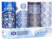 Car Round Canned Tissue Box Perfect Fit Cup Holder Facial Tissues,Cylinder Tube Face Towel,4 Canister 3-Ply Car Napkins For Travel Tissue Bulk Fit Car、Home、Office、school by CLOVER