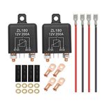 2 Pack DC 12V 200A 4 Pin WM686 Car Starter Relay Heavy Duty Truck Motor Starter Relay Auto Switches for Control Battery ON/Off